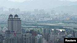 台湾台北市清晨鸟瞰 (2022年9月29日)