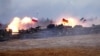 Польські, німецькі та італійські танки під час навчань НАТО Enhanced Forward Presence. Листопад 2022 року