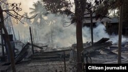 ဂန့်ဂေါမြို့နယ် ကျေးရွာတချို့ မီးရှို့ဖျက်ဆီးခံရ (ဖေဖော်ဝါရီ ၁၄၊ ၂၀၂၄)