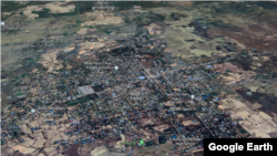 Google Earth မြေပုံက မြင်ရတဲ့ စစ်ကိုင်းတိုင်း တန့်ဆည်မြို့ ဝေဟင်မြင်ကွင်း