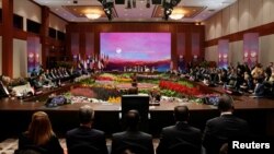 အင်ဒိုနီးရှားနိုင်ငံ ဂျာကာတာမြို့မှာ ၄၃ ကြိမ်မြောက် အာဆီယံထိပ်သီးအစည်းအဝေးနဲ့အတူ ပူးတွဲကျင်းပတဲ့ ၁၁ကြိမ်မြောက် အမေရိကန်-အာဆီယံ အစည်းအဝေးအခမ်းအနား (စက်တင်ဘာ ၆၊ ၂၀၂၃)