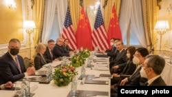 美国国家安全顾问杰克-沙利文会见中国主管外交的最高官员、中共中央外事工作委员会办公室主任王毅。(2023年5月10日)