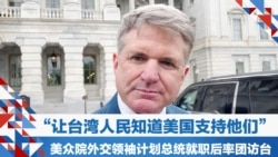 “让台湾人民知道美国支持他们” 美众院外交领袖计划总统就职后率团访台 “让台湾人民知道美国支持他们” 美众院外交领袖计划总统就职后率团访台