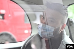 英国警方起诉三名男子,指他们违反当地《国家安全法》,星期一出庭应讯的其中一名被告,中文名姓卫的Chi Leung Wai,又称Peter Wai (摄影:Galileo Cheng)