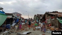 မိုခါ မုန်တိုင်းလွန် စစ်တွေမြို့တနေရာ မေ ၁၇၊၂၀၂၃