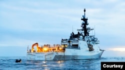 资料照片:美国海岸警卫队“斯特拉顿号”(USCGC Stratton)巡逻舰。