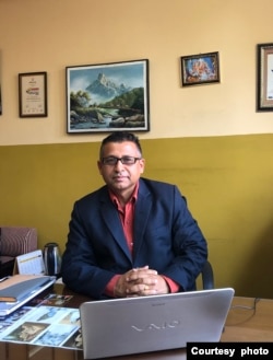 2. 尼泊尔外交政策研究中心副主任米特拉·班杜·普德尔博士(Dr. Mitra Bandhu Poudel提供)