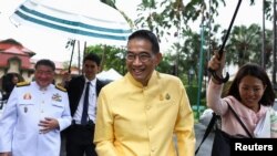 资料照片:泰国新外长马里斯·桑吉安蓬萨在曼谷出席内阁会议。(2024年5月7日)