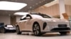 德国柏林一个中国蔚来汽车展厅里展示的NIO EP9型跑车。(2023年8月17日)