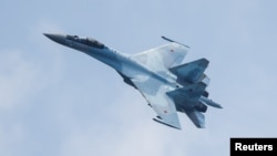 资料照:俄罗斯空军SU-35S战机