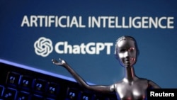 ChatGPT徽标和AI人工智能字样。(路透社于2023年5月4日拍摄)