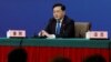 中国外交部长秦刚3月7日在北京两会的外长记者会上(路透社)
