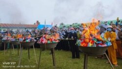 ဖမ်းဆီးမိတဲ့ ၅ နှစ်စာ မူးယစ်ဆေးဝါးတွေ TNLA မီးရှို့ဖျက်ဆီး
 ဖမ်းဆီးမိတဲ့ ၅ နှစ်စာ မူးယစ်ဆေးဝါးတွေ TNLA မီးရှို့ဖျက်ဆီး