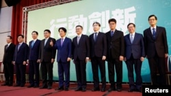 台湾当选总统赖清德在台北举行记者会公布新内阁人选。(2024年4月25日)