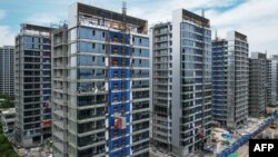 万科房地产公司在中国浙江省杭州市开发的一处住宅楼项目。(2024年5月9日)