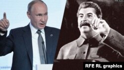 尽管苏联独裁者约瑟夫·斯大林已于70年前去世,但在弗拉基米尔·普京领导下日益独裁的俄罗斯,他的存在似乎无处不在 (合成照片)