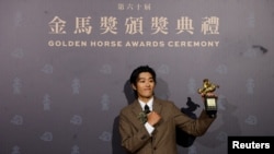 洪昰颢以电影《周处除三害》获得金马奖第60届最佳动作设计奖。(2023年11月25日)