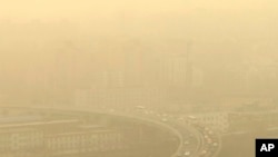 沙尘暴吹袭北京城。(2023年3月10日)