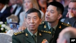 中国国防部长李尚福在新加坡出席香格里拉对话。(2023年6月2日)