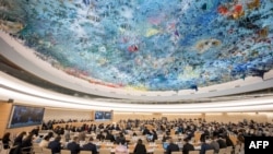 联合国人权理事会在日内瓦对中国人权状况进行审议。(2024年1月23日)