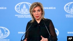 资料照:俄罗斯外交部发言人玛丽亚·扎哈罗娃 (Maria Zakharova)