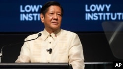 菲律宾总统费迪南德·小马科斯(Ferdinand Marcos Jr.)在澳大利亚墨尔本的东盟--澳大利亚特别峰会上发表讲话。(2024年3月4日)