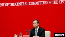 中国外交部副部长马朝旭2022年9月29日出席一场记者会。(路透社)