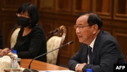 မြန်မာနိုင်ငံဆိုင်ရာ အာဆီယံအထူးကိုယ်စားလှယ် ကမ္ဘောဒီးယားနိုင်ငံခြားရေးဝန်ကြီး Prak Sokhonn