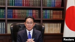 日本前外相岸田文雄当选自民党新总裁。(2021年9月29日)
