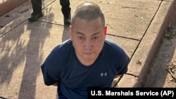 美国警方发布的照片显示,涉嫌杀害四名华人的犯罪嫌疑人陈武已经被迈阿密海滩警方逮捕。(2022年11月22日)