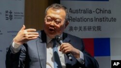 资料照片:中共外联部部长刘建超在悉尼科技大学发表讲话并回答问题。(2023年11月28日)