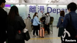 香港国际机场离境出口(2021年2月17日)
