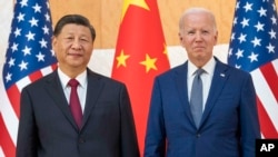 美国总统拜登与中国国家主席习近平在印尼20国峰会期间举行面对面会谈。(2022年11月14日)