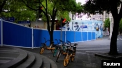 上海5月16日仍然被封的街道。(2022年5月16日)