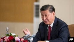 中国国家主席习近平与美国总统拜登在印尼20国峰会期间举行面对面会谈期间讲话。(2022年11月14日)