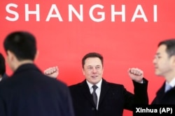 资料照:马斯克在上海出席特斯拉上海超级工厂奠基典礼。(2019年1月7日)
