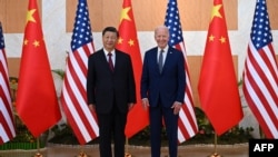 资料照:2022年11月14日,美国总统拜登与中国国家主席习近平在印尼巴厘岛举行的20国集团峰会的间隙举行会晤。
