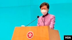 香港特首林郑月娥表示,不寻求连任是个人决定,认为北京官方毋须回应她的决定 (美国之音/汤惠芸)