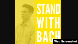 Chân dung ông Đặng Đình Bách đăng trên trang chiến dịch vận động. Photo StandwithBach.org.