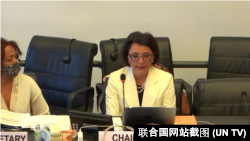 2022年7月7日联合国人权事务委员会审议中国香港政府对《公民和政治权利国际公约》的执行情况(联合国网站截图)