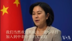 中国外交部发言人华春莹6月1号表示欢迎非洲国家斯威士兰“加入中非合作的大家庭“ 中国外交部发言人华春莹6月1号表示欢迎非洲国家斯威士兰“加入中非合作的大家庭“