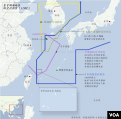 东中国海地区防空识别区: 韩国扩大后的防空识别区