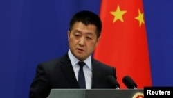 2018年4月23日中国外交部新闻发言人陆慷主持记者会(路透社)