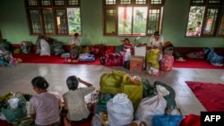 ၂၀၁၉ သြဂုတ်လတုန်းက ဘုန်းကြီးကျောင်းတခုတွင် ခိုလုံနေသော ရှမ်းဒုက္ခသည်များ