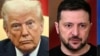 Колаж фотографій. Президент США Дональд Трамп та президент України Володимир Зеленський