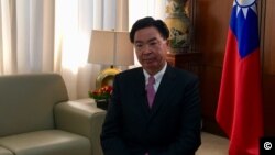 台湾外交部部长吴钊燮2019年1月28日接受美国之音采访(美国之音海伦摄影)