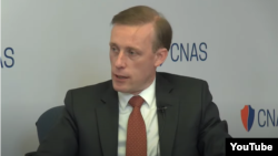 美国国家安全顾问沙利文(Jake Sullivan) 在华盛顿智库新美国安全中心(CNAS)就美国外交政策发表讲话(会议视频截图,2022年6月16日)