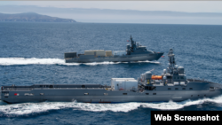 参加2022环太军演的美国海军无人战舰。(美国海军图片,US Navy photo)