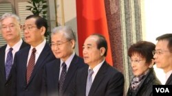 台湾府院首长赴立法院向王金平院长报告马习会相关事宜(美国之音李逸华拍摄)