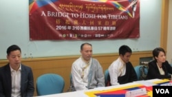 台湾民间团体召开西藏抗暴纪念日记者会(美国之音张永泰拍摄)